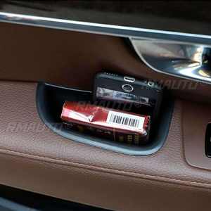Boîte de rangement pour poignée latérale de porte de voiture, 2 pièces, en plastique ABS noir, ajustement direct pour Volvo S90 V90 CC 2017 2018 - Product Image 4