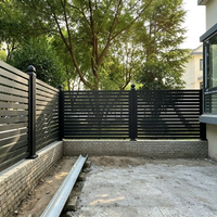 Clôture de jardin en aluminium de haute qualité, anti-rouille, imperméable, à lattes verticales, pour l'intimité, décorative, panneaux de clôture en aluminium pour l'extérieur