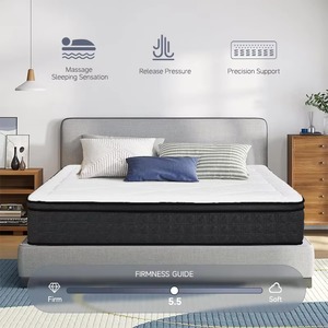 Materasso Ortopedico Personalizzato Ibrido con Pillow Top, Massaggio e Molle Insacchettate Auto-Adattanti, <span class=keywords><strong>King</strong></span> <span class=keywords><strong>Size</strong></span>, Arrotolato in Scatola - Product Image 2