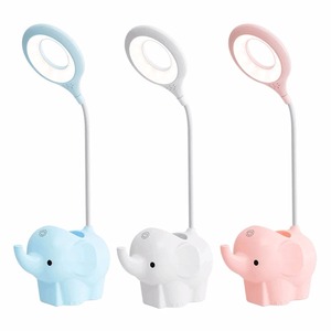 Lampe de bureau LED en forme d'éléphant mignon, rechargeable par USB, lampe de lecture pour l'étude, commande tactile, variateur d'intensité, lampe de chevet pour enfants, bureau - Product Image 2