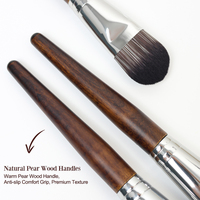 Ensemble de 15 pinceaux cosmétiques professionnels personnalisés avec logo, manche en bois, pour estomper le fond de teint, les fards à paupières, le contour, la poudre, pinceaux de maquillage vegan