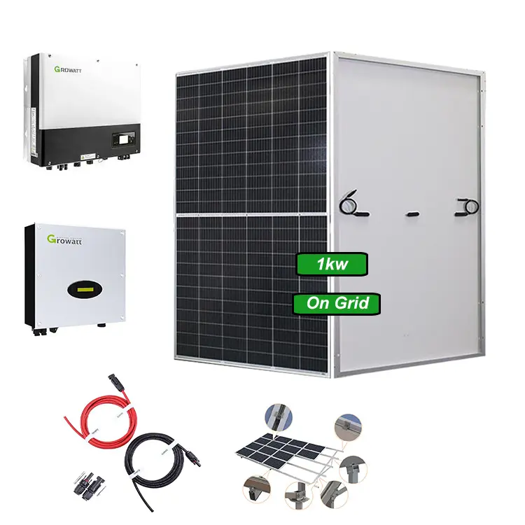 Panel Surya Pv 1000W Panneaux Solair 5000W 5kw Sistem Tenaga Surya Rumah