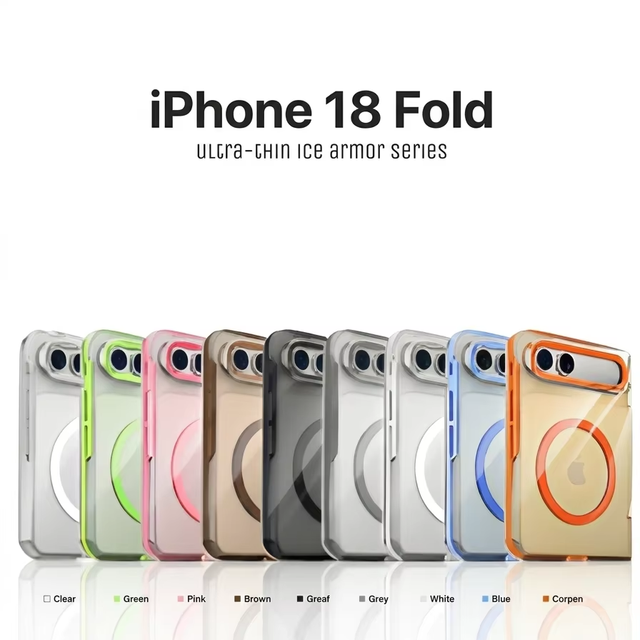 Customizable for 18 Pro Max Magnetic TPU+PC Case with Wireless Charge Waterproof Shockproof Pure Color Design