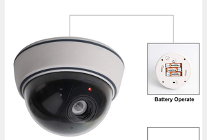 Cámara <span class=keywords><strong>de</strong></span> <span class=keywords><strong>Seguridad</strong></span> Ficticia Tipo Domo, Cámaras <span class=keywords><strong>de</strong></span> Vigilancia para Interiores/Exteriores con LED Rojo Intermitente, Modelo <span class=keywords><strong>de</strong></span> Cámara Domo - Product Image 4
