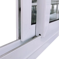 Fenêtre coulissante en PVC UPVC sur mesure, double vitrage, fenêtre coulissante horizontale en vinyle pour maison résidentielle