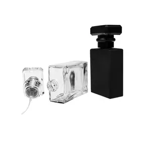 Прозрачный Матовый Черный Сменный флакон для парфюма, с обжимным горлышком, 15 мм, 30 мл, 50 мл, 100 мл