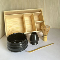 Boîte-cadeau en bois Matcha Ensembles Rose Bambou Matcha Fouet Scoop Chasen Titulaire Cérémoniel Boîte En Bois Matcha Cadeau Ensemble