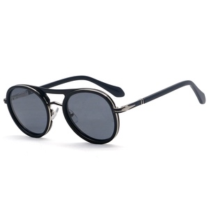 Gafas <span class=keywords><strong>De</strong></span> <span class=keywords><strong>Sol</strong></span> <span class=keywords><strong>De</strong></span> doble puente <span class=keywords><strong>de</strong></span> alta calidad <span class=keywords><strong>de</strong></span> fábrica <span class=keywords><strong>de</strong></span> Guangzhou, Gafas <span class=keywords><strong>De</strong></span> <span class=keywords><strong>Sol</strong></span> redondas negras para hombres y mujeres, <span class=keywords><strong>lentes</strong></span> OEM ODM Tac - Product Image 5