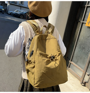 Sac à dos en toile imperméable de haute qualité, version coréenne, pour filles, sac de voyage, sac d'école, sac à dos en nylon imperméable - Product Image 5