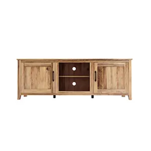 Moderno e simples vidro mesa de café de madeira mobiliário quadrado em forma lateral mesa TV armário armazenamento mesa café TV console