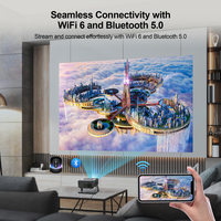 Mini projecteur intelligent 720P tendance, portable, Android 11, 4K, mise au point manuelle, vidéo, petits projecteurs, 200 lumens
