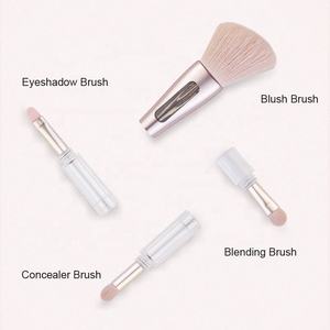 Nuevo set de brochas de maquillaje 4 en 1, regalo promocional, brocha para polvos faciales y colorete, brocha 2 en 1 para sombra de ojos, brocha de maquillaje multiusos - Product Image 6