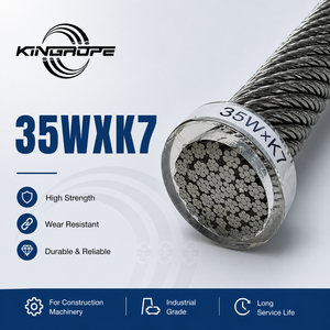 Cable <span class=keywords><strong>de</strong></span> acero compactado duradero 35Wx7 35WxK7, antirrotación, para elevación <span class=keywords><strong>de</strong></span> grúas torre y plataformas <span class=keywords><strong>de</strong></span> perforación - Product Image 3