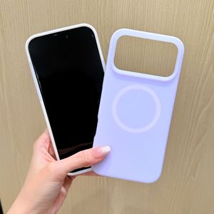 Mode Couleur Gelée Liquide Silicone Magnétique Mobile Téléphone étui pour <span class=keywords><strong>iphone</strong></span> 17 Air 16 15 14 13 Pro Max Microfibre Flanelle Couverture - Product Image 6