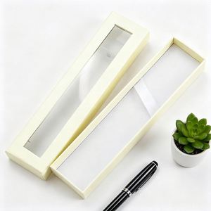 Boîte d'emballage personnalisée avec fenêtre en papier pour stylo de nettoyage de vitres, insert en ruban pour écriture, cadeau, plusieurs couleurs disponibles - Product Image 2