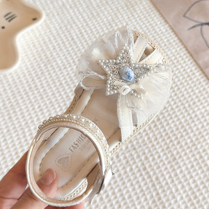 Sandali Antiscivolo per Bambine, Scarpe Estive con Suola Morbida, Decorazioni in Strass e Rete, Sandali con Punta Chiusa per Bambini - Product Image 4