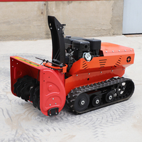 Meilleure qualité Mini Skid Steer avec souffleuse à neige Machine de soufflerie à essence Marche derrière la cabine de souffleuse à neige