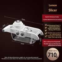 Pemotong Lemon Manual Multifungsi, Pemotong Sayur & Buah dari Baja Anti Karat 420 untuk Kegunaan Rumah Tangga dan Komersial