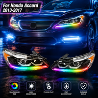 Vente directe d'usine, ensemble de phares LED plug and play pour Honda Accord 2013-2017, commande par application, éclairage WRGB, phare de véhicule