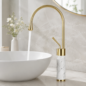 Grifo de Lavabo Moderno de Lujo en Latón - Grifo para Baño - Grifos para Baño con Acabado Cromado, Accesorios Sanitarios Ecológicos - Product Image 2