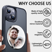 Miroir magnétique mince convexe Selfie pour iPhone 16 15 14 13 12 Pro Max Plus Accessoire de téléphone portable pour caméra arrière