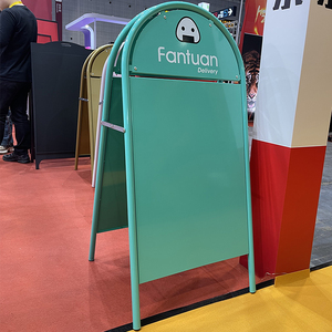 Cafe Digital <span class=keywords><strong>Pavement</strong></span> Digital Pizarra Sign a Stand Letrero de metal <span class=keywords><strong>Pavement</strong></span> A prueba de viento Mobile Folding Poster Board - Product Image 5