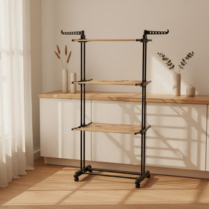 Séchoir mobile à 4 niveaux Corde à <span class=keywords><strong>linge</strong></span> extensible Vertical Séchoir à <span class=keywords><strong>linge</strong></span> pliable Porte-serviettes <span class=keywords><strong>de</strong></span> sol Vente en gros - Product Image 2