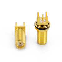 Connecteur RF SMA femelle à monter sur circuit imprimé, DC-6GHz, 50 Ohm, à souder traversant pour carte de circuit RF