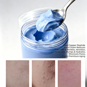 <span class=keywords><strong>Crema</strong></span> de Péptidos de Cobre Azul GHK-Cu al por Mayor, 1 kg, Antienvejecimiento, Reparación de la Barrera Cutánea, <span class=keywords><strong>Hidratante</strong></span> Facial para Piel Sensible, OEM ODM Disponible - Product Image 3