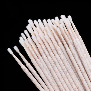 Micro-pinceaux applicateurs écologiques fabriqués à partir de tiges de blé Micro-écouvillons jetables biodégradables compostables <span class=keywords><strong>pour</strong></span> l'extension des cils - Product Image 1