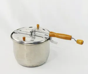 Multifunctional outdoor/indoor Stainless steel popcorn popper pot