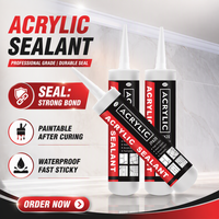 Scellant acrylique imperméable anti-fissures blanc peignable à séchage rapide pour mur en verre et fenêtre