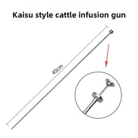 Nouveau pistolet d'insémination de vache de Type 0.5mm pour l'insémination artificielle outil d'insémination de sperme de vache en acier inoxydable