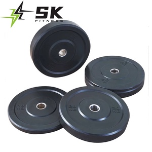 แผ่นน้ำหนักยางกันกระแทกสำหรับยกน้ำหนัก SK <span class=keywords><strong>UNIQ</strong></span> สำหรับการแข่งขันฟิตเนส ชุดแผ่นน้ำหนัก LBS สำหรับบาร์เบล - Product Image 5