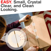 Rouleau personnalisé de 1 " / 1.5" / 2 "de vente en gros étiquette autocollante super claire brillante transparente pour joint de gaufrette circulaire pour colis enveloppe expédition