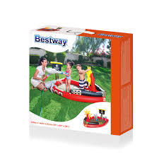Piscine gonflable <span class=keywords><strong>Bestway</strong></span> 53041 Pirate Ship avec épées gonflables et canon à eau (1,9 m x 1,4 m) pour parc d'attractions et maternelle - Product Image 4