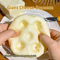 Taba Squishy Cheese Cube Stress Ball Bola Pijat Bentuk Kubus yang Dapat Diulurkan, Tidak Melambung, Mainan Sensorik Fidget untuk Dewasa, Hadiah Relaksasi