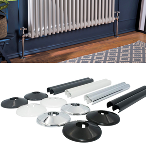 2 cubiertas de tubería de <span class=keywords><strong>radiador</strong></span> a presión de 15*200mm, blanco brillante y mangas protectoras de tubería de gas/agua Antracita - Product Image 6