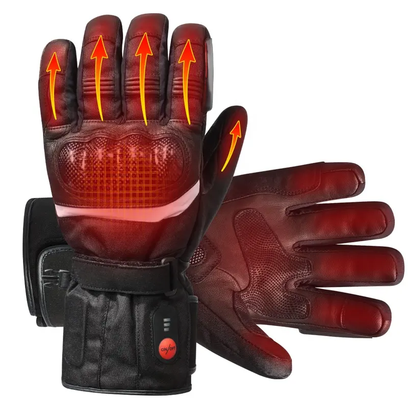 Winter Rechargeable Battery Touch Screen Bike Cycling Riding Sports Hand Men Heated Motorcycle Gloves