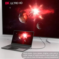ULT-unite 8K 1.4 Kablo 2M Ultra Yüksek Hızlı Kombinasyon Altın Kaplama Konnektörler Alüminyum Alaşımlı Gövde PC TV için