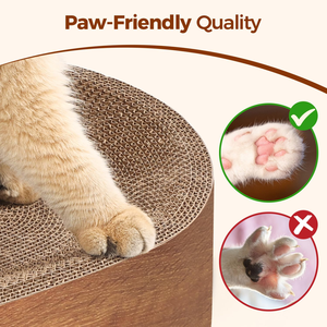 Pets Products 2026 New Design Oval <b>Cat</b> Scratcher Corrugated Paper Sleeping Beds for <b>Cats</b> Nest OEM Pet Furniture for Indoor <b>Cats</b> - Product Image 6