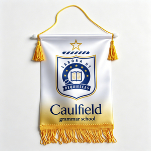Bandera de satén de doble cara con año de fundación para el equipo de baloncesto de París o decoración de pared de la escuela Caulfield - Product Image 2