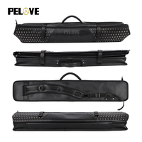 Étui rigide pour queue de billard Pelove Low Moq Specialists 4x5 haute capacité 1/2 Split 9 trous en cuir PU, sac de billard étanche et portable