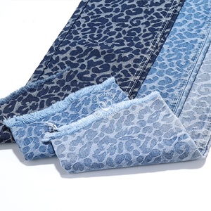 10.5 oz Chất lượng cao vải denim bán buôn báo in màu Xanh 80% bông <span class=keywords><strong>Jacquard</strong></span> denim vải cho quần jean - Product Image 3