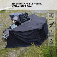 Auvent de voiture 180 avec annexe/mur, imperméable, en toile Oxford portable