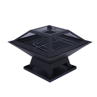 Brasero d'extérieur portable en métal pour camping, design moderne, mobilier d'extérieur