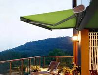 Parasol de balcon rétractable et pliable en aluminium avec revêtement en PVC acrylique, abri de pluie extérieur pour cour et porte