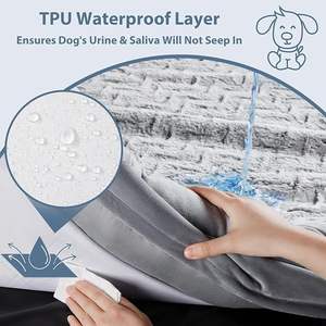 Cama ortopédica impermeable Reversible de lujo para perros, forma rectangular con cubierta lavable extraíble, camas para mascotas de cartón para perros grandes - Product Image 2