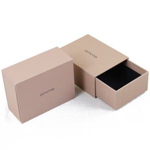 Wholesale Handmade Black <b>square</b> Cardboard Custom Logo Slide Drawer <b>Gift</b> Paper Ornament <b>Gifts</b> Pull Out Drawer Packaging - Product Image 1