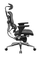 Chaise de bureau de direction moderne et confortable avec roulettes pivotantes, réglable, ergonomique, poignée en alliage d'aluminium, vérin à gaz chromé pour